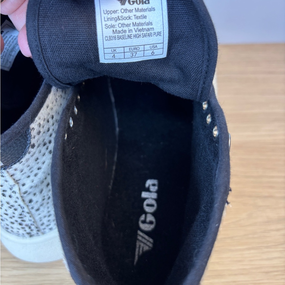 Gola Women's 6 Black/White High-Top Platform Sneakers Like New!!! - Picture 5 of 8